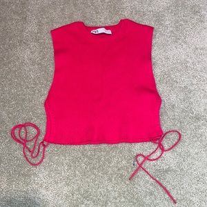 Zara - Women’s side cut out knit top. Size M. Never worn.